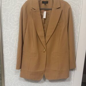 Talbots Camel Blazer with Gold Button